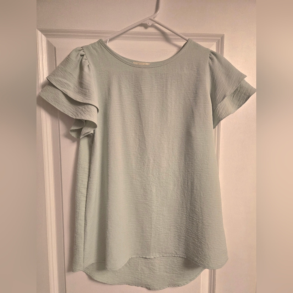 Mint Flutter Top - Picture 2 of 3